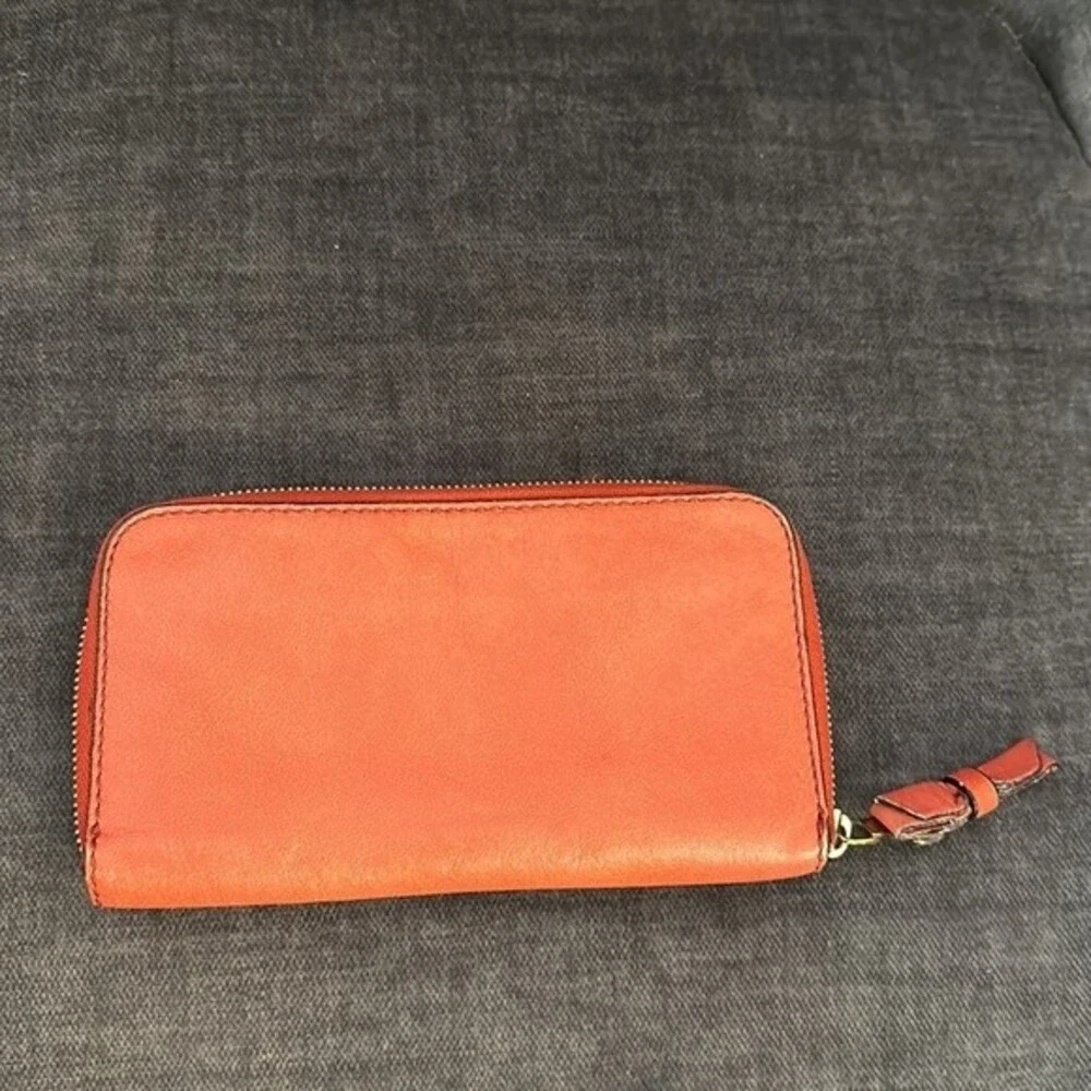Authentic Chloe, Metallic Copper Zippy Long Wallet 7in x 4in